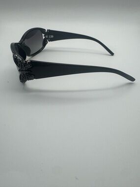 Black Women's Sunglasses with Butterfly Accent